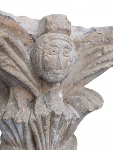 Capital with head decoration, 13th–14th century - Middle age