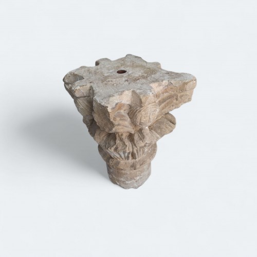 Antiquités - Capital with head decoration, 13th–14th century