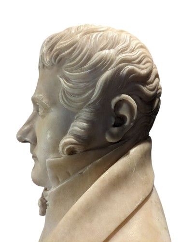 Portrait en marbre, vers 1800-1820 - Sculpture Style Empire