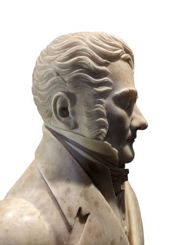 Sculpture Sculpture en Marbre - Portrait en marbre, vers 1800-1820