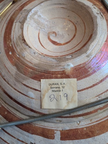 Grand plat hispano-mauresque à reflets métalliques, Espagne XVIe siècle - Galerie Noël Ribes
