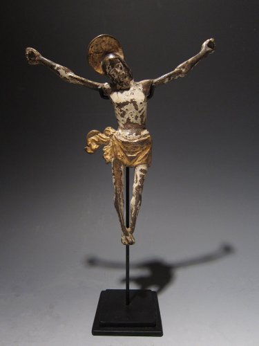 A Gothic bronze figure of a Cristo Morto, Spain, XVth century