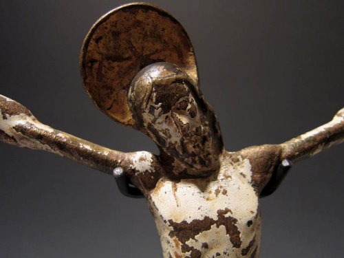 <= 16th century - A Gothic bronze figure of a Cristo Morto, Spain, XVth century