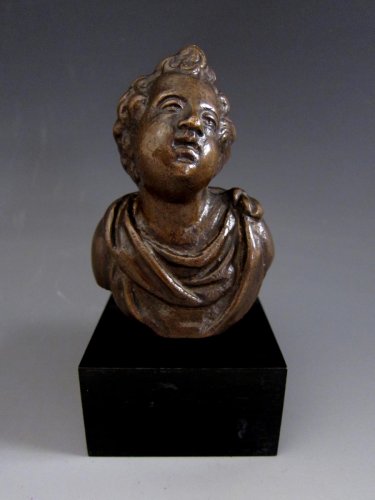 A bronze bust of a cherub, Venice, early XVIIth century - Sculpture Style Renaissance