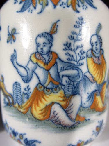 Porcelain & Faience  - A faïence jar with Chinoiseries decoration, Alcora 1735-60