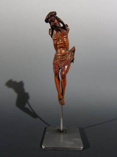 Religious Antiques  - Miniature Gothic Christ, XIVth century