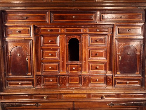 Furniture  - Spanish Baroque architectural cabinet on stand, 17th century