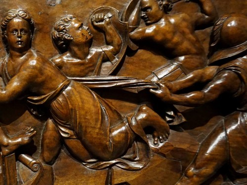 Renaissance wooden panel with mythological scene, XVIth century - 