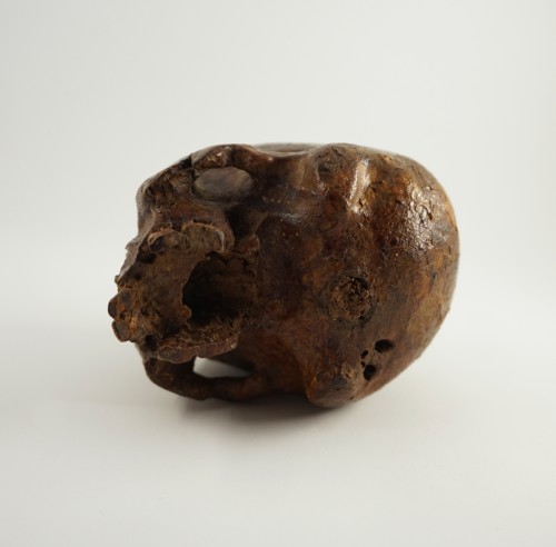 17th century - Baroque carved wood Memento mori, 17th century