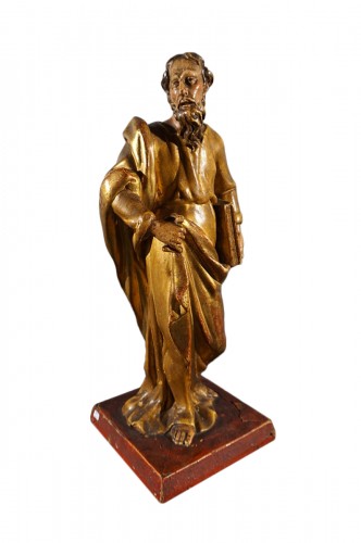 Saint Paul, gilt and polychrome wood, XVIIth century