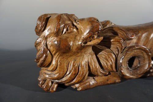 Verrou de fût en bois sculpté, France, XVIIIè siècle - Galerie Noël Ribes