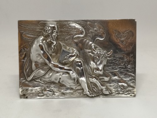 Ensemble de quatre plaquettes en argent avec les Évangélistes, XVIIe siècle - Galerie Noël Ribes