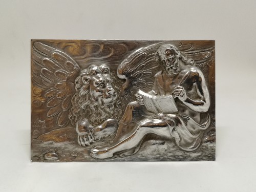 XVIIe siècle - Ensemble de quatre plaquettes en argent avec les Évangélistes, XVIIe siècle