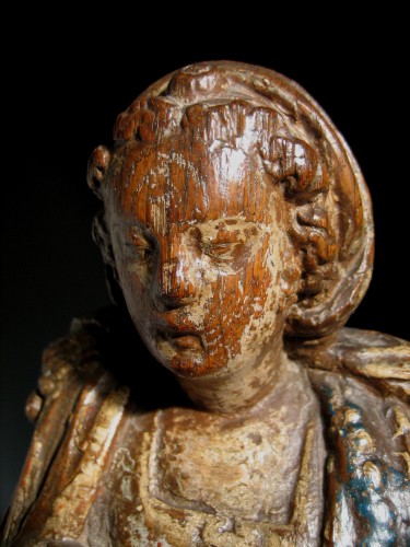 Sainte Marguerite d'Antioche, Flandres-Malines début XVIe siècle - Sculpture Style Renaissance