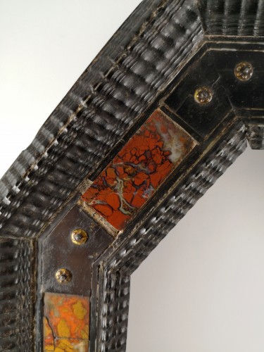 Octagonal frame with pietra dura decoration, Italy, XVIIth century - 