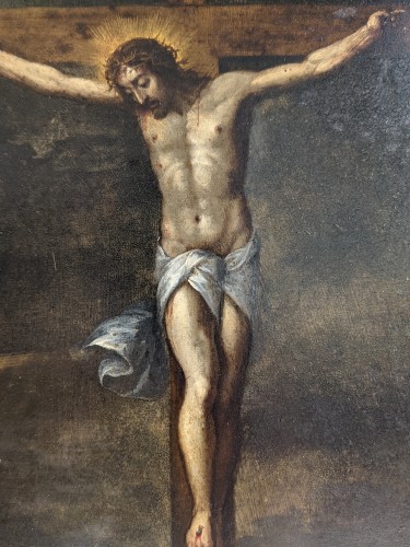 Calvary,  Flemish School, XVIIth century - Paintings & Drawings Style 