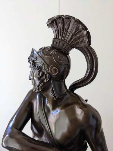 Antiquités - Dieu Ares, bronze Grand Tour, 19e siècle