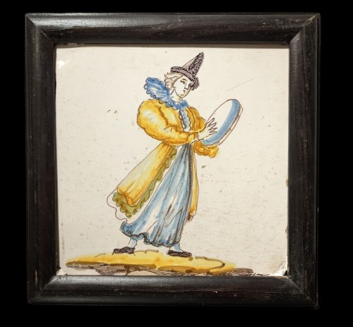 Quatre carreaux en faïence, Manises vers 1800 - Galerie Noël Ribes
