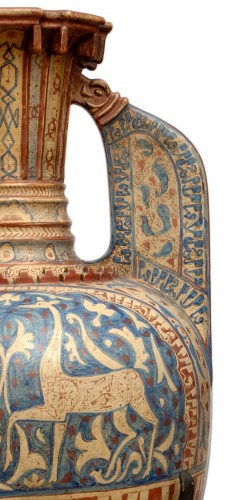 Huge Gazelles vase, hispano-moresque lusterware, Manises 19th century - 50