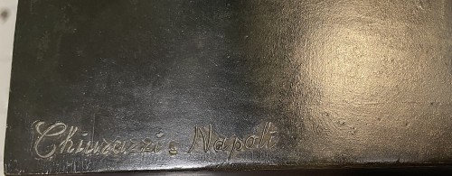 Antiquités - Jeune cerf en bronze patiné signé Fonderie Chiurazzi Napoli