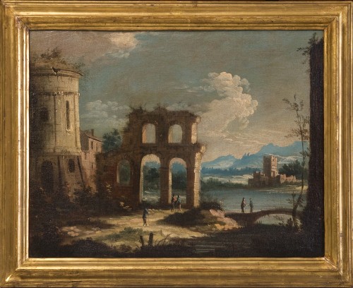 Views of Venetia - Venetian school of the 17th century - Paintings & Drawings Style 