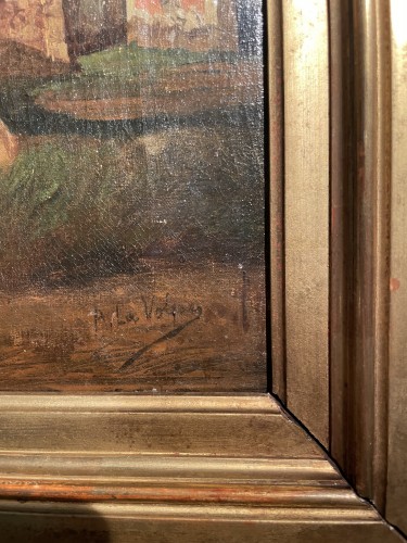 Vue de Pompéi - Alessandro La Volpe (1820-1867) - Tableaux et dessins Style 