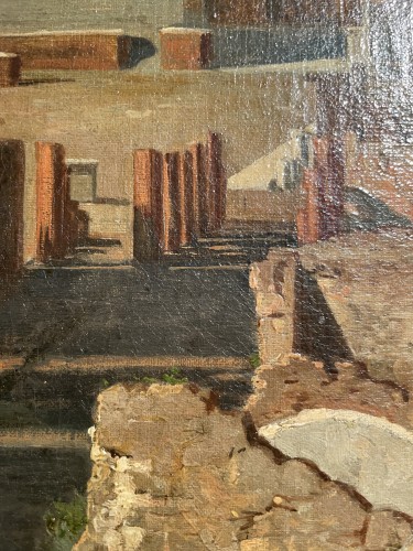 Vue de Pompéi - Alessandro La Volpe (1820-1867) - 