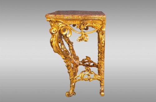 Paire de consoles en bois sculpté et doré. Parma. XVIIIe siècle - Ramón Portuondo