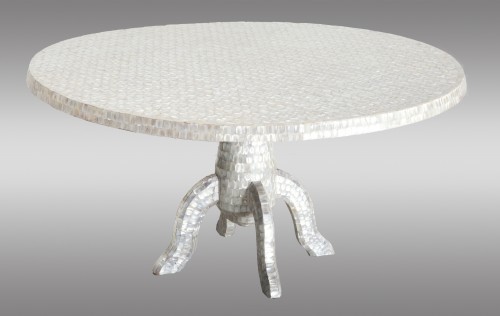 Mobilier Table & Guéridon - Paire de tables basses en bois couvertes de nacre XXe siècle