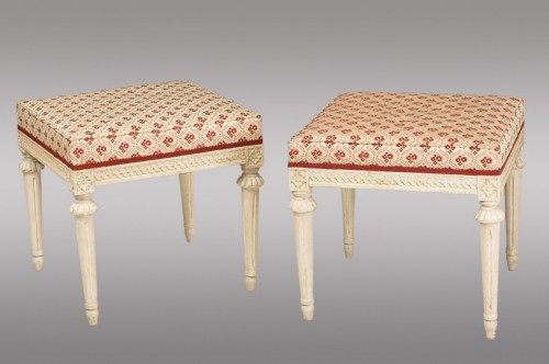 Swedish benches lacquered - Louis XVI