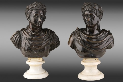 Bust of Roman Emperors, Italy around 1800 - Sculpture Style 