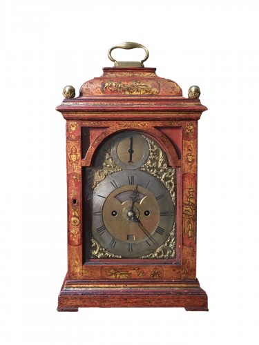Horloge de table anglais, mouvement signé dans le cadran Jhon Waldron, Cornhill