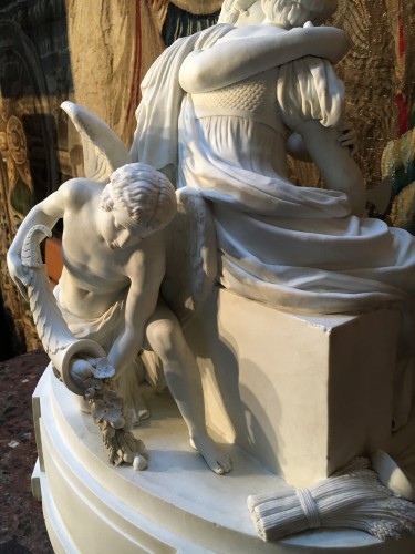 Antiquités - &quot;Justice and Peace&quot; Group in earthenware from Lorraine