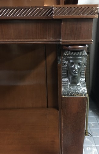 English bookcase in solid mahogany, first third of the 19th century - Furniture Style 