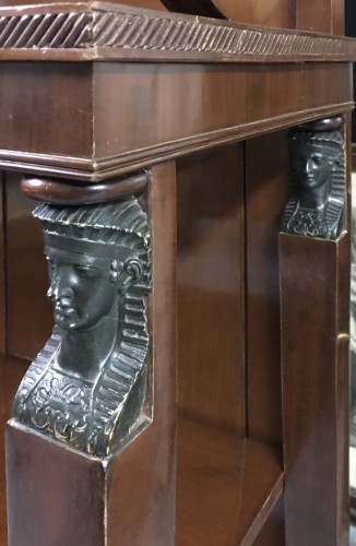 Furniture  - English bookcase in solid mahogany, first third of the 19th century