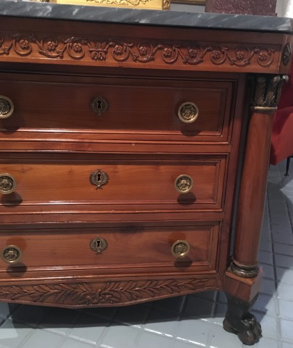 Commode Empire en merisier à porte latérale - Mobilier Style 