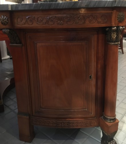 Furniture  - Empire chest of drawers in cherry wood with side door