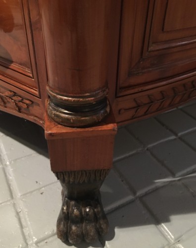 Commode Empire en merisier à porte latérale - 