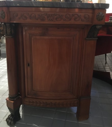  - Commode Empire en merisier à porte latérale