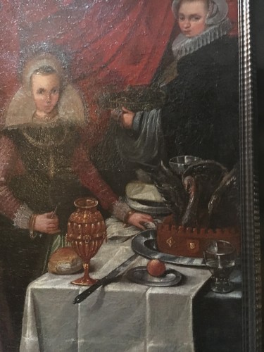 Portrait de une famille noble. Vers 1600 École Hollandaise - Ramón Portuondo