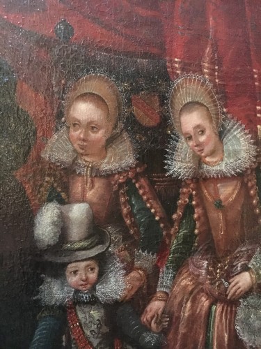 Portrait de une famille noble. Vers 1600 École Hollandaise - 