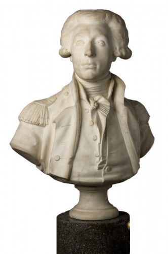 Carrara marble bust of Lafayette