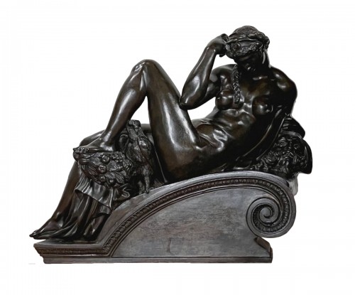 "La Nuit" bronze d'après Michel Ange Buonarotti (1475-1564)