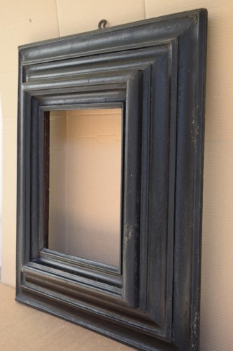 Miroir en bois noirci, Italie début du XVllle siècle - 