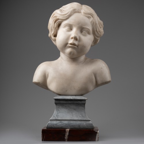 Pair of marble toddlers - Italy - 17th century - Sculpture Style 