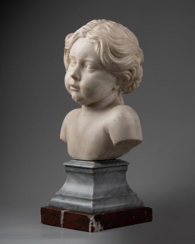 Pair of marble toddlers - Italy 17th century - 