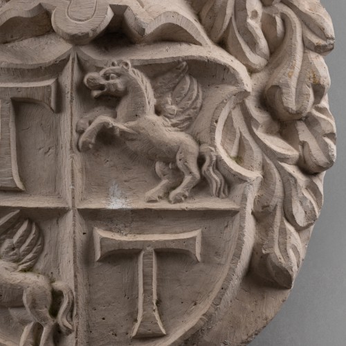 Antiquités - Marble coat of arms - 17th century