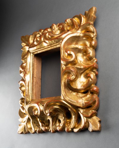 Miroir baroque en bois doré - Italie, Florence 1656 - Galerie Alexandre Piatti