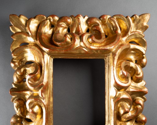 XVIIe siècle - Miroir baroque en bois doré - Italie, Florence 1656