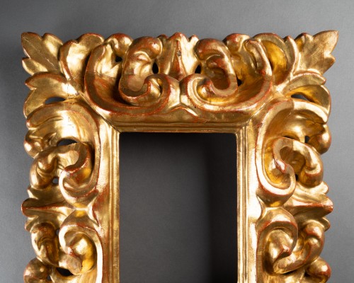 XVIIe siècle - Miroir baroque en bois doré - Italie, Florence 1656